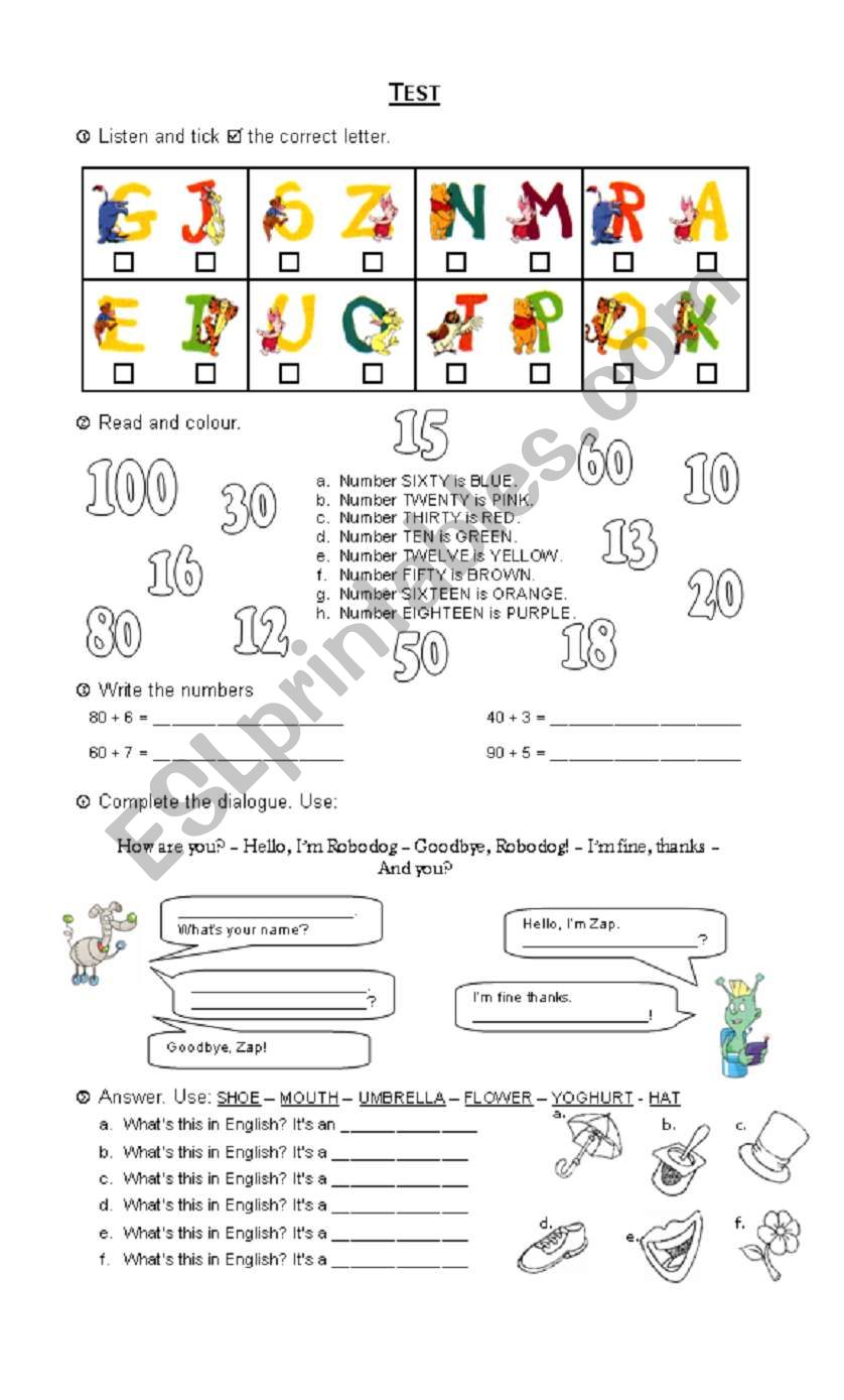 Test worksheet