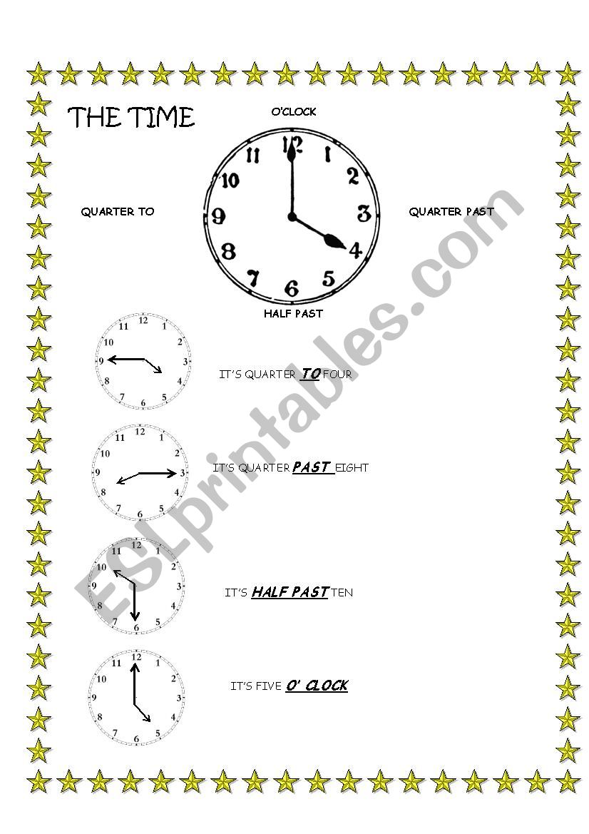 THE TIME worksheet