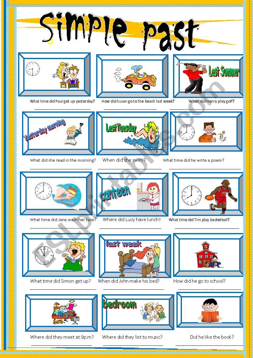 Simple past-Regular-Irregular verbs