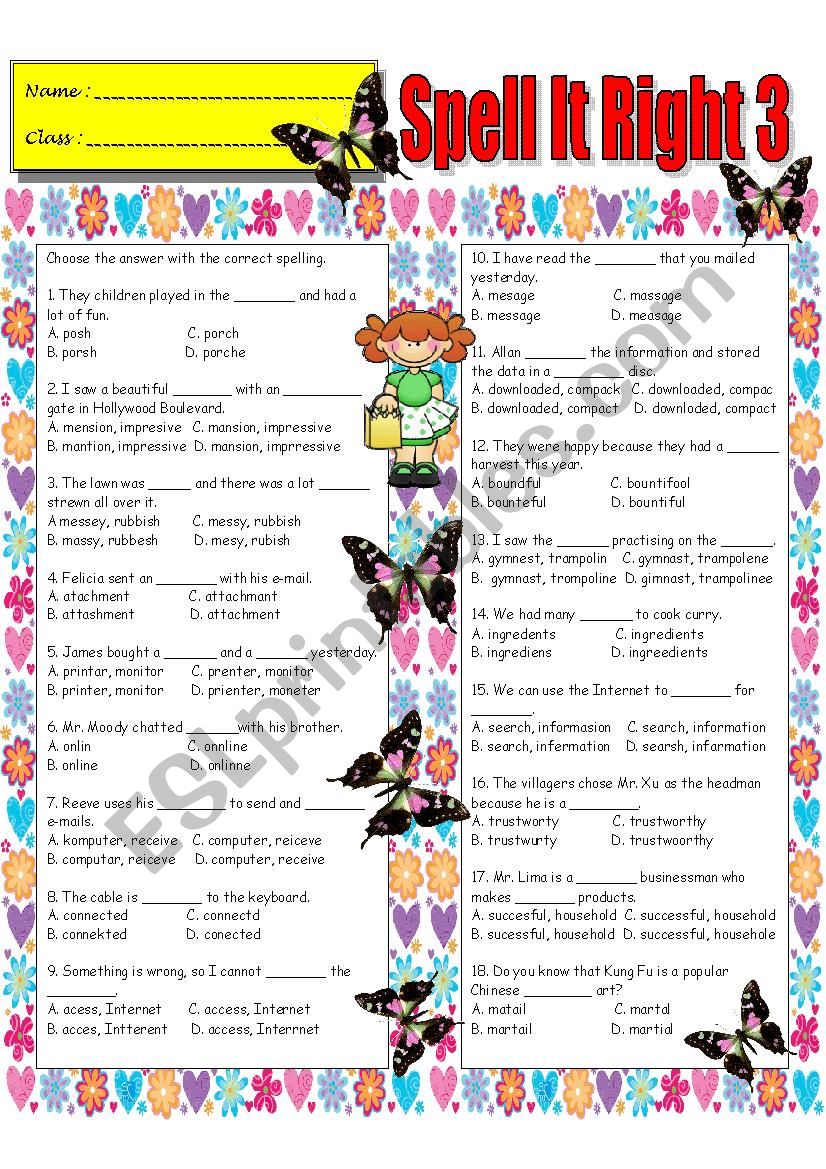 Spell It Right 3 For Intermediate