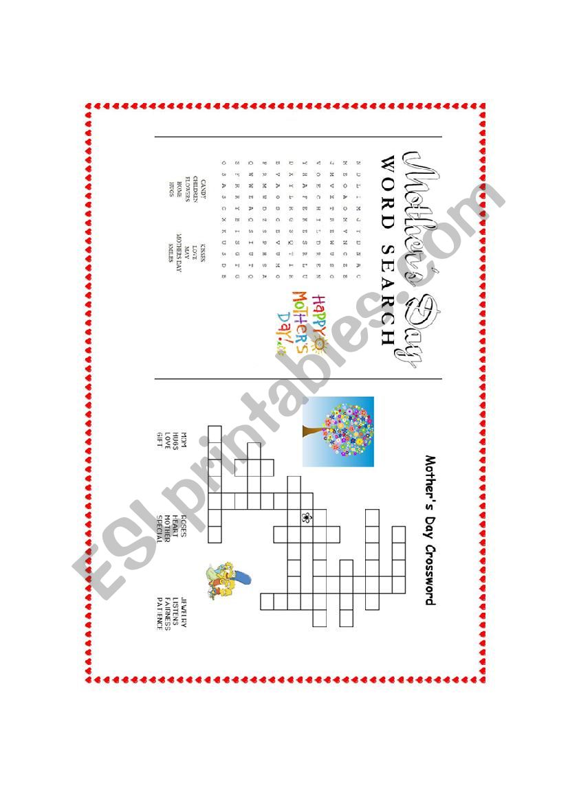 Mothers Day worksheet