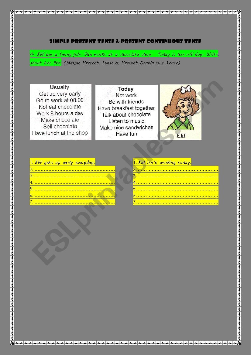 Simple Present Tense worksheet