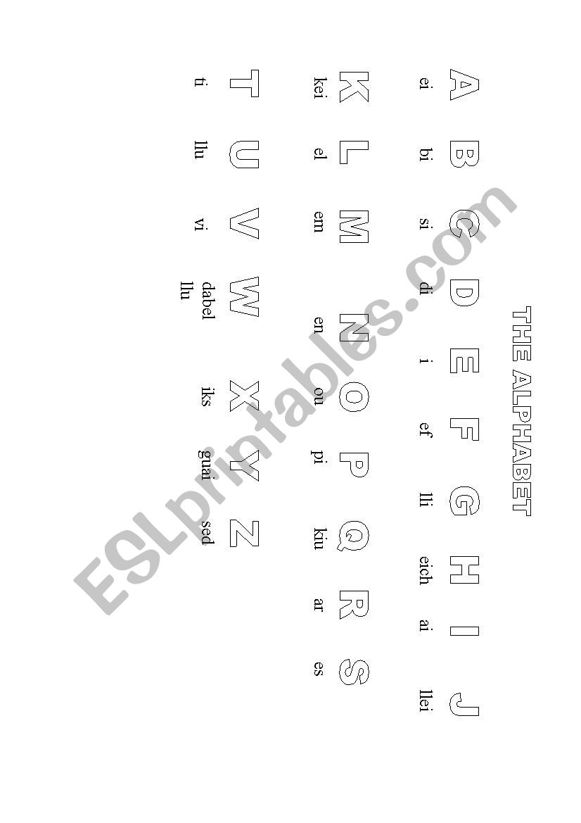 English alphabet worksheet