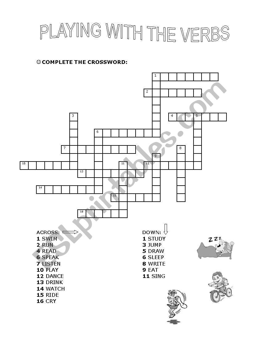 playing with verbs in present progressive