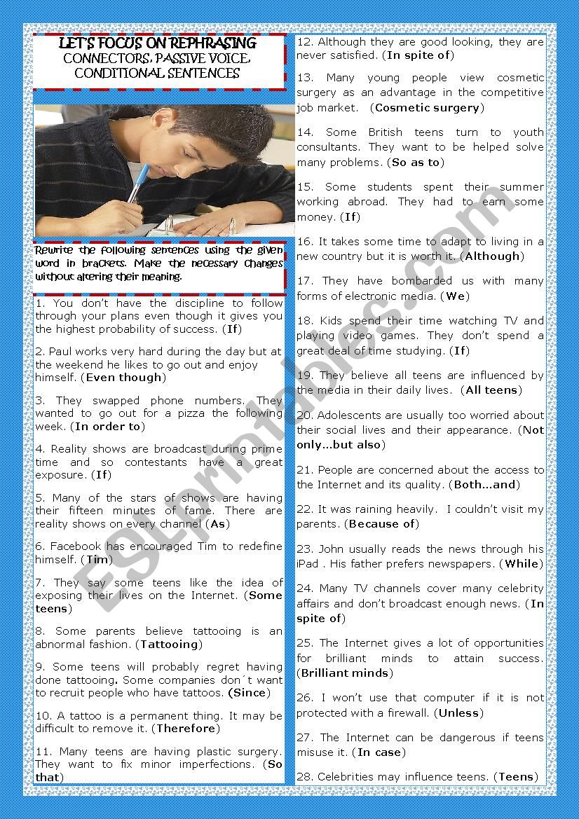 LETÂ´S FOCUS ON REPHRASING - PART I