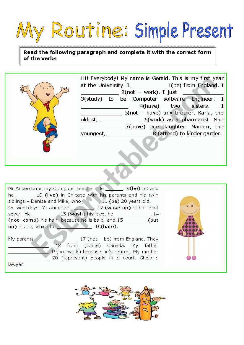 present simple worksheet