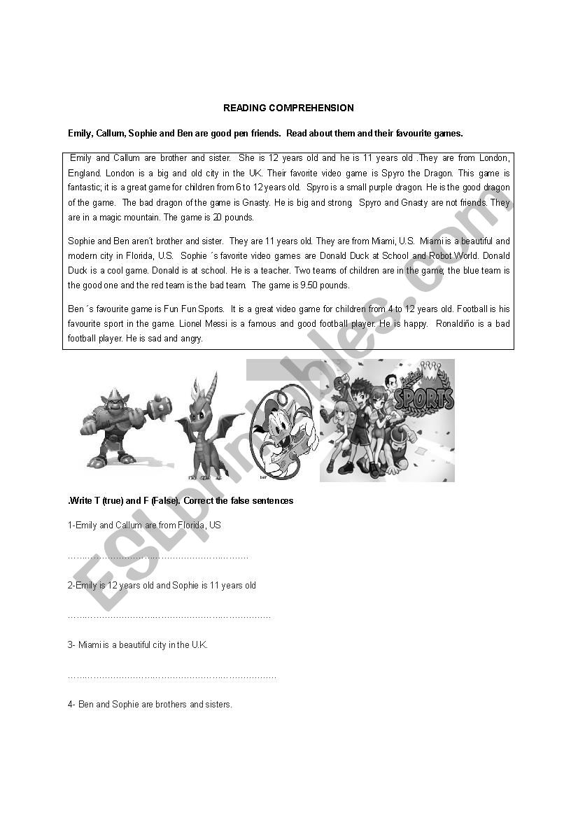 PEN FRIENDS  worksheet