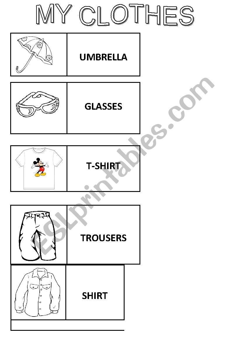 CLOTHES worksheet