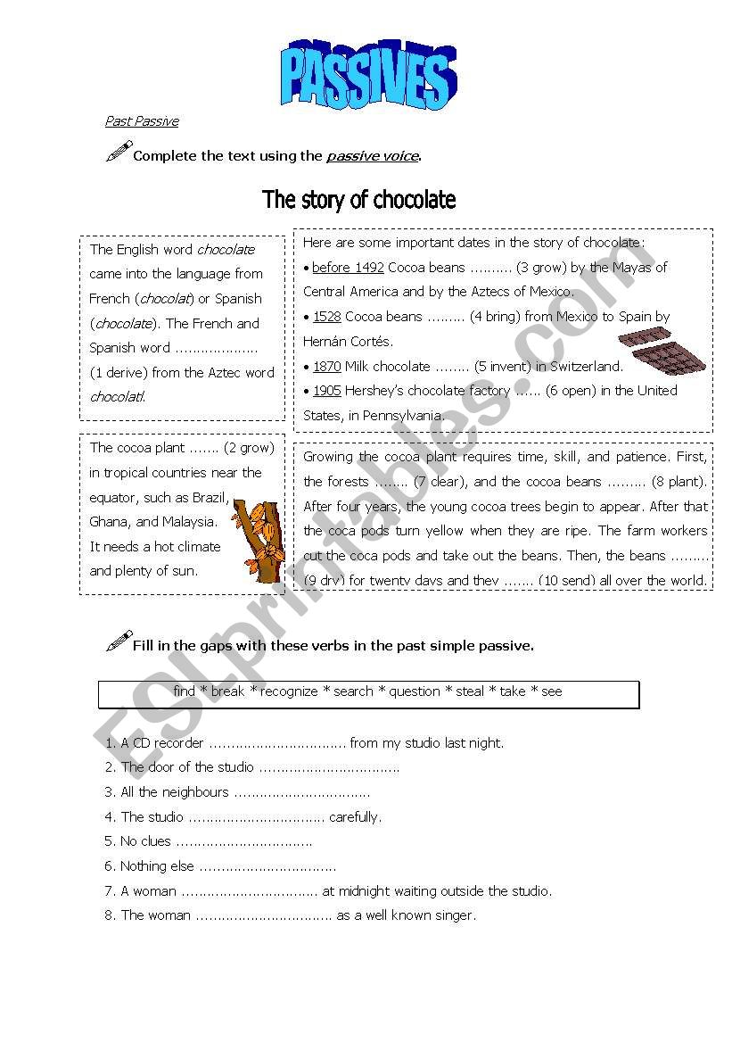 Passives - page 2 worksheet