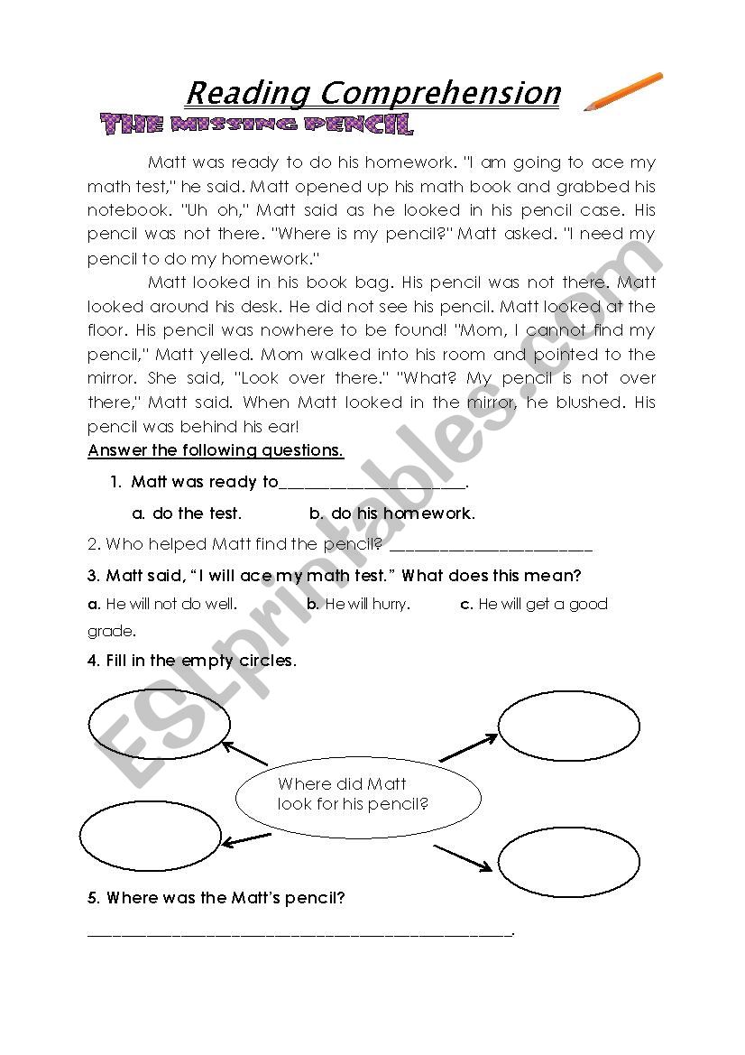 Reading Comprehesion worksheet