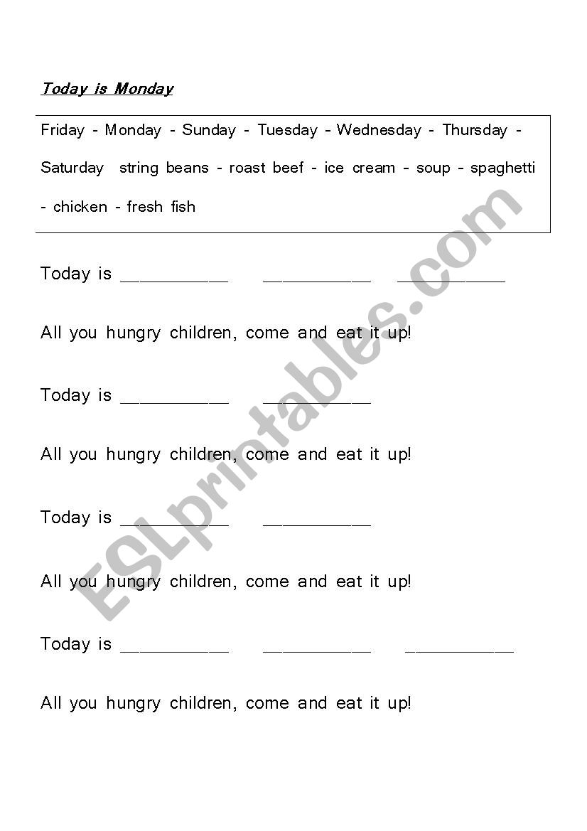 Listening comprehension worksheet