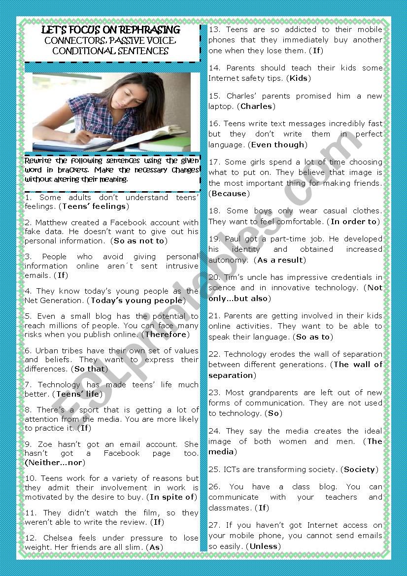 LETÂ´S FOCUS ON REPHRASING - PART II