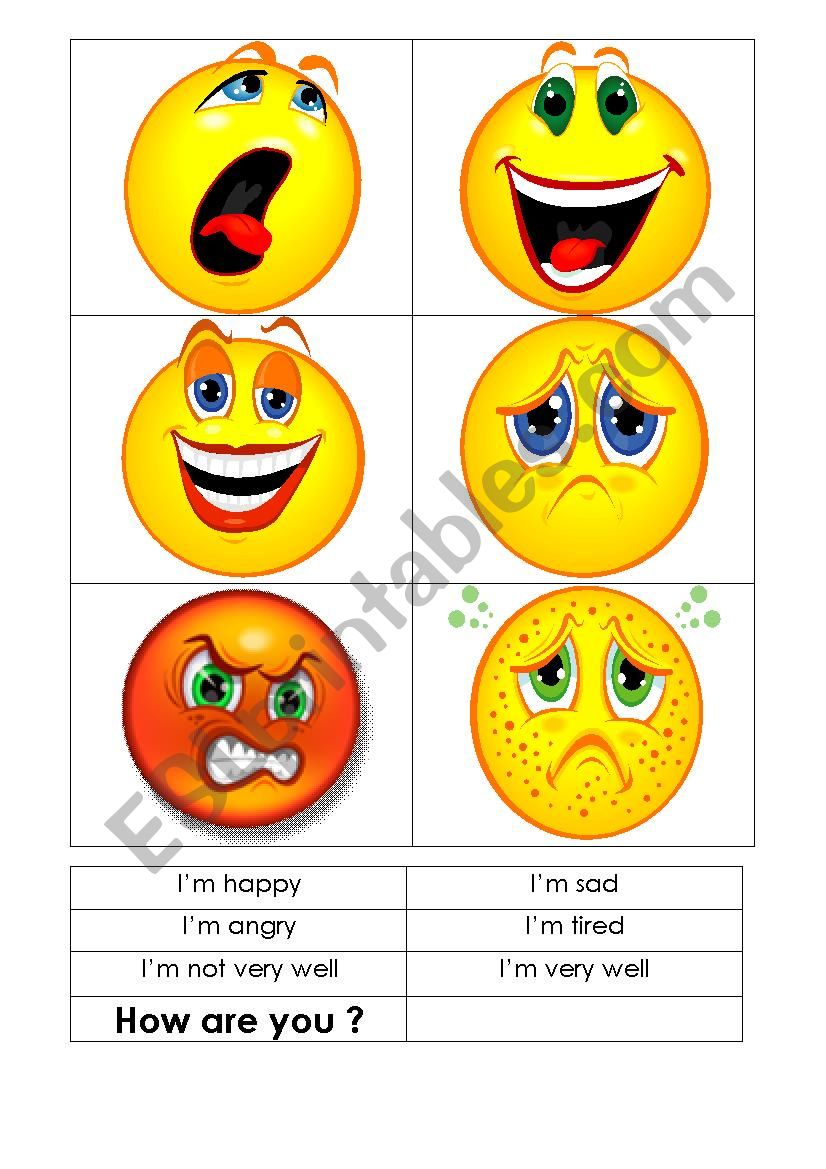 How are you? worksheet