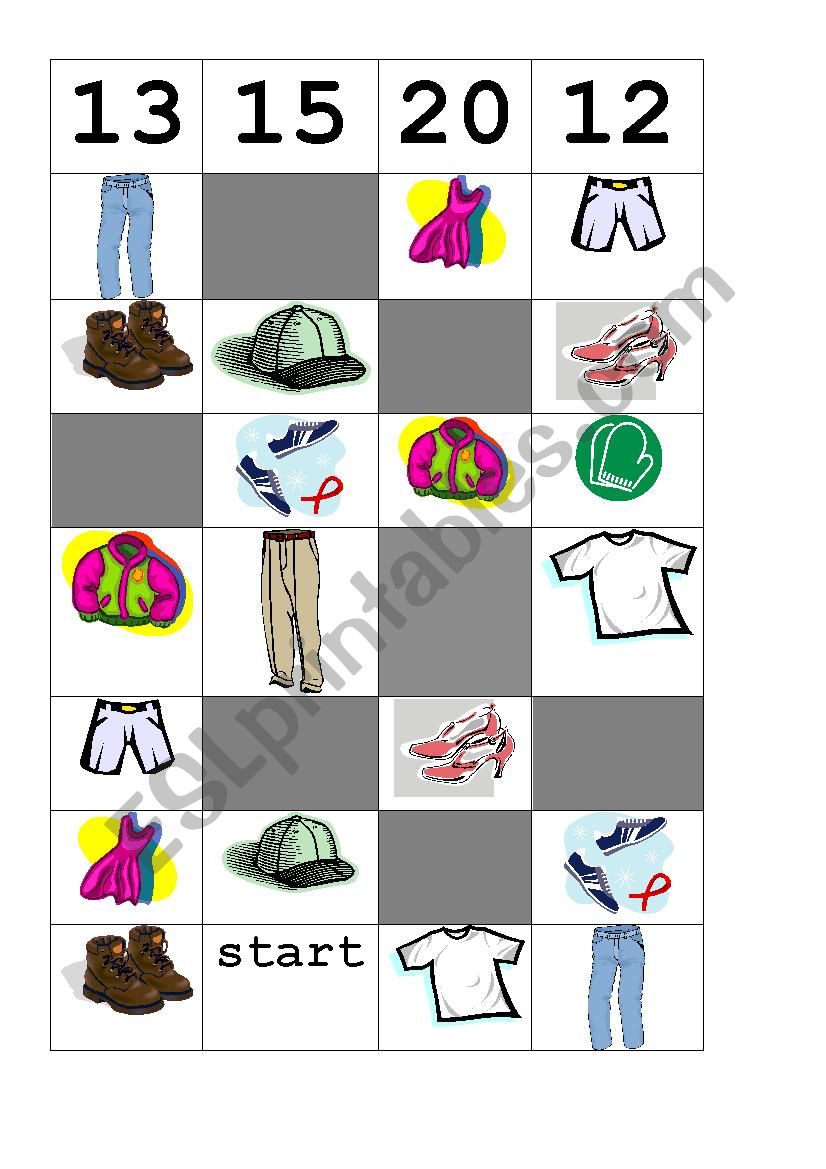Maze: Clothes worksheet