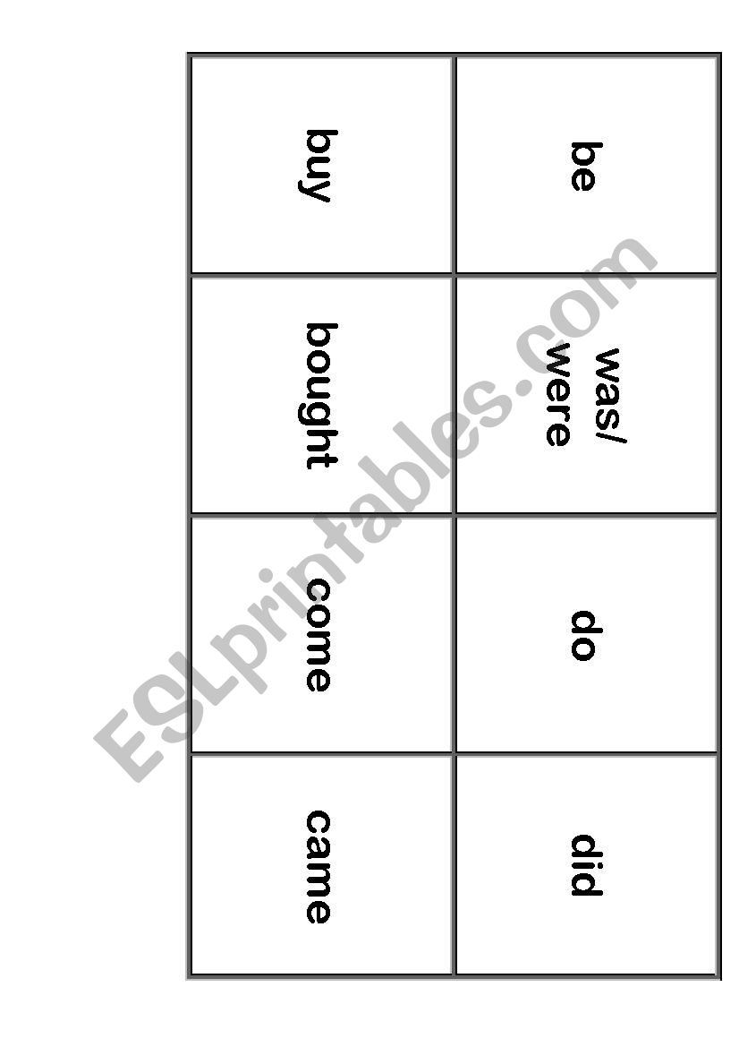 Memory Cards worksheet