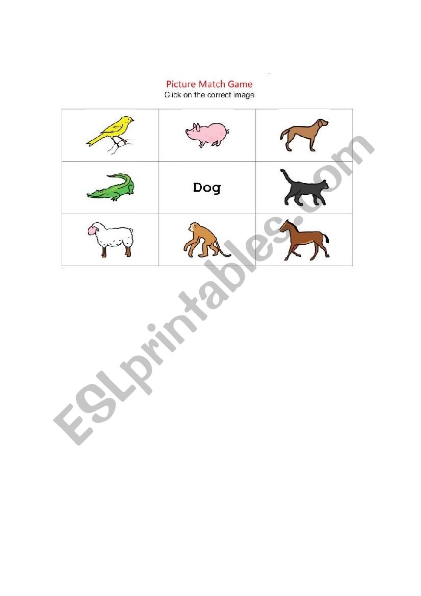 Which animal? worksheet