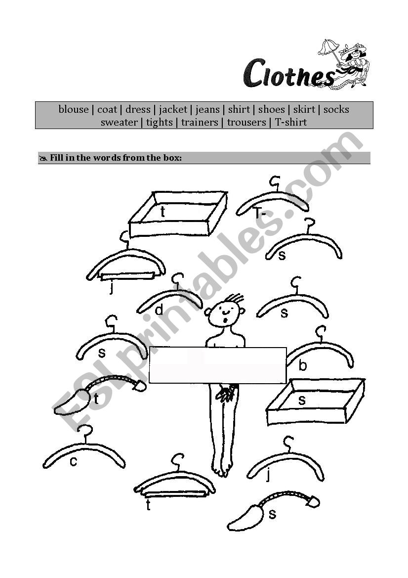 Clothes worksheet