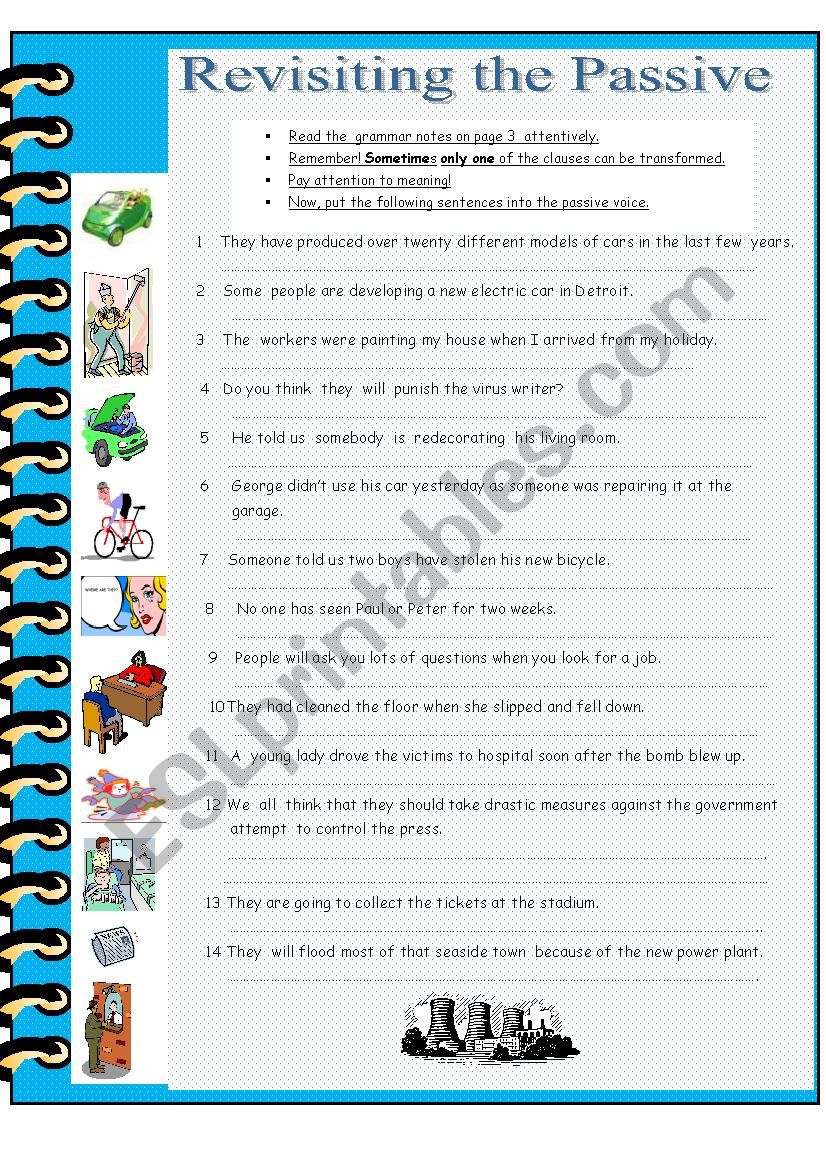 REVISITING THE PASSIVE worksheet