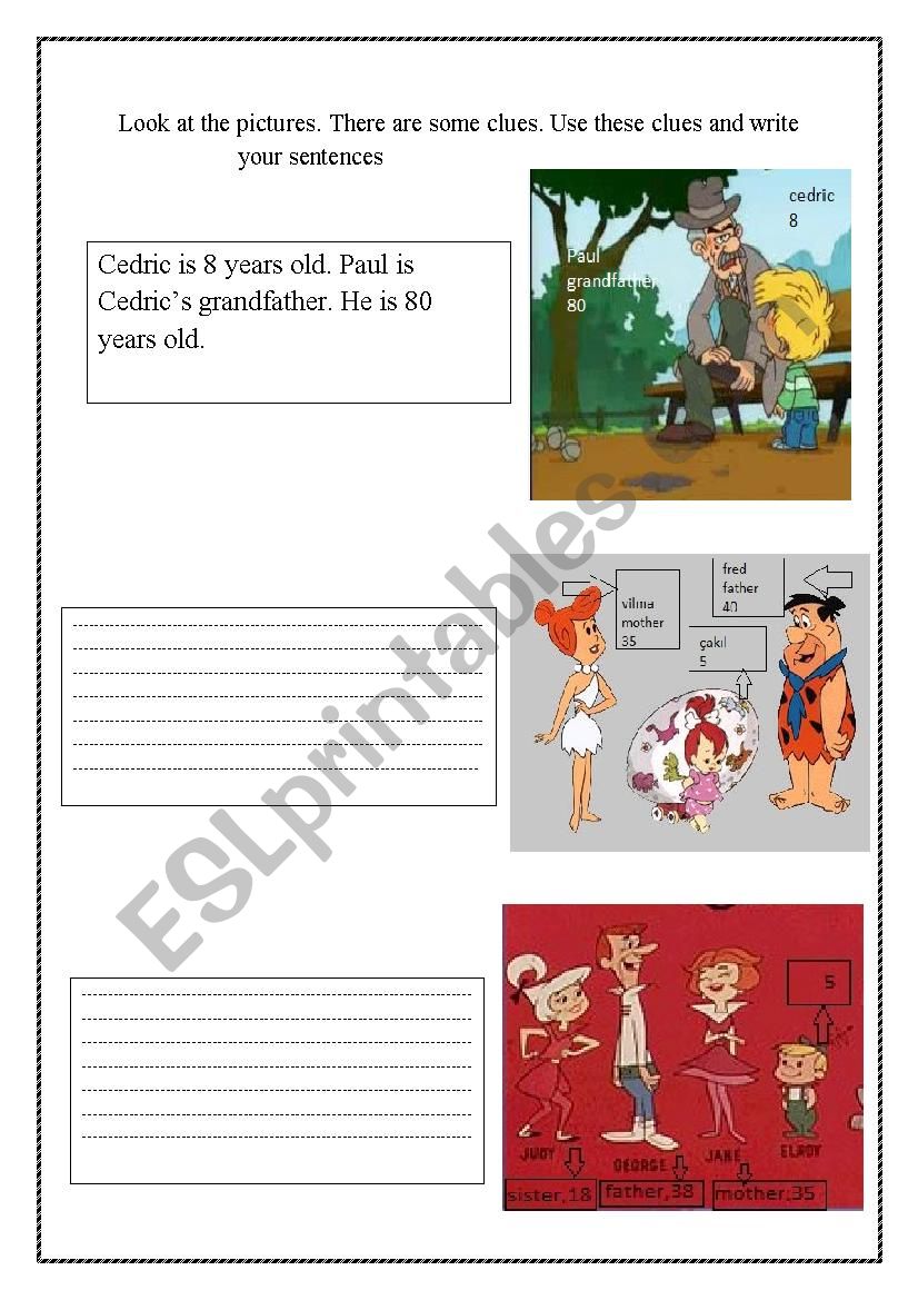 Family members worksheet