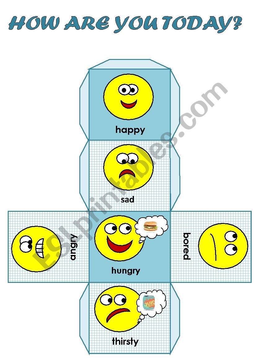 how are you today? dice worksheet