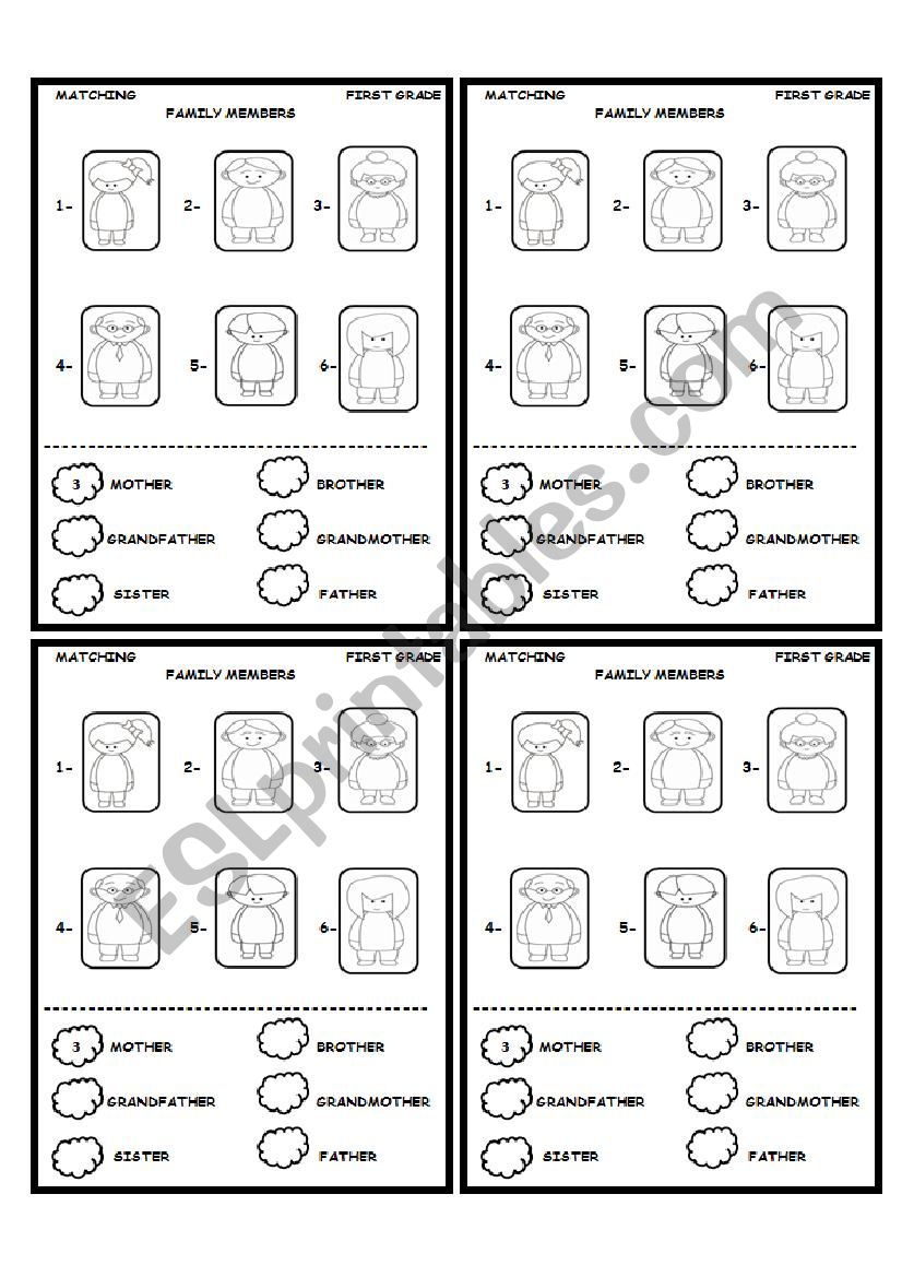 FAMILY MEMBERS worksheet