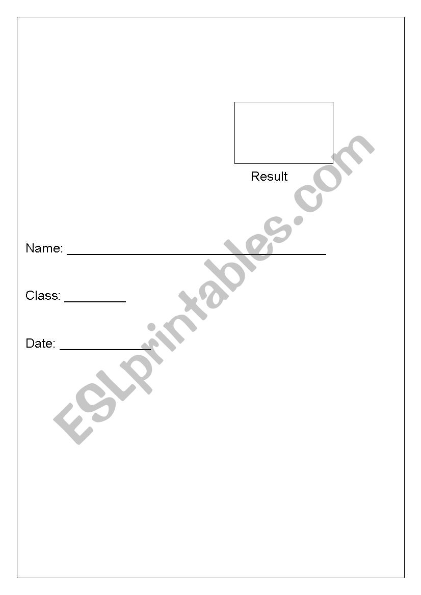 Great Test worksheet