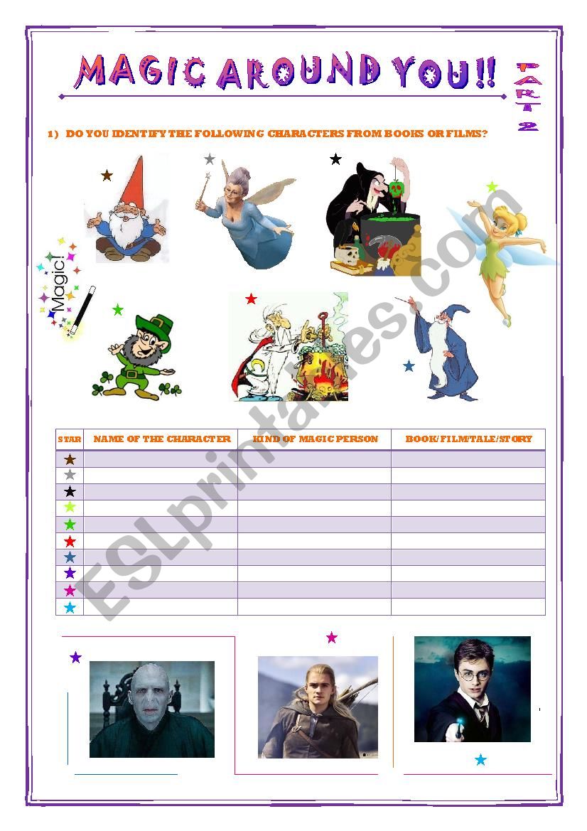 MAGIC AROUND YOU - PART 2 worksheet