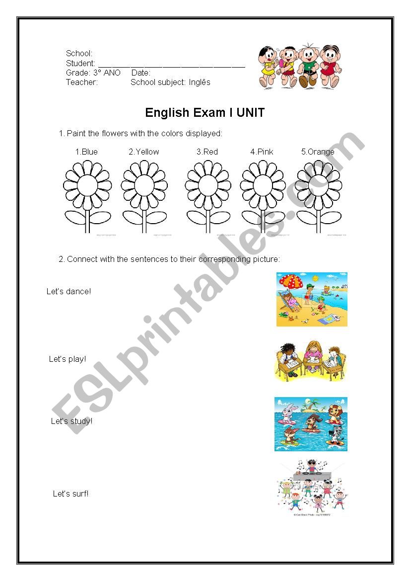 test worksheet