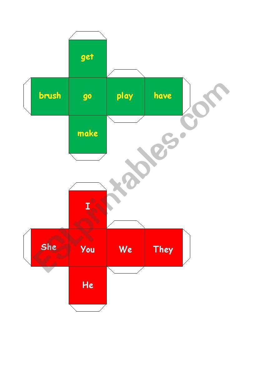 dices - different grammar structures