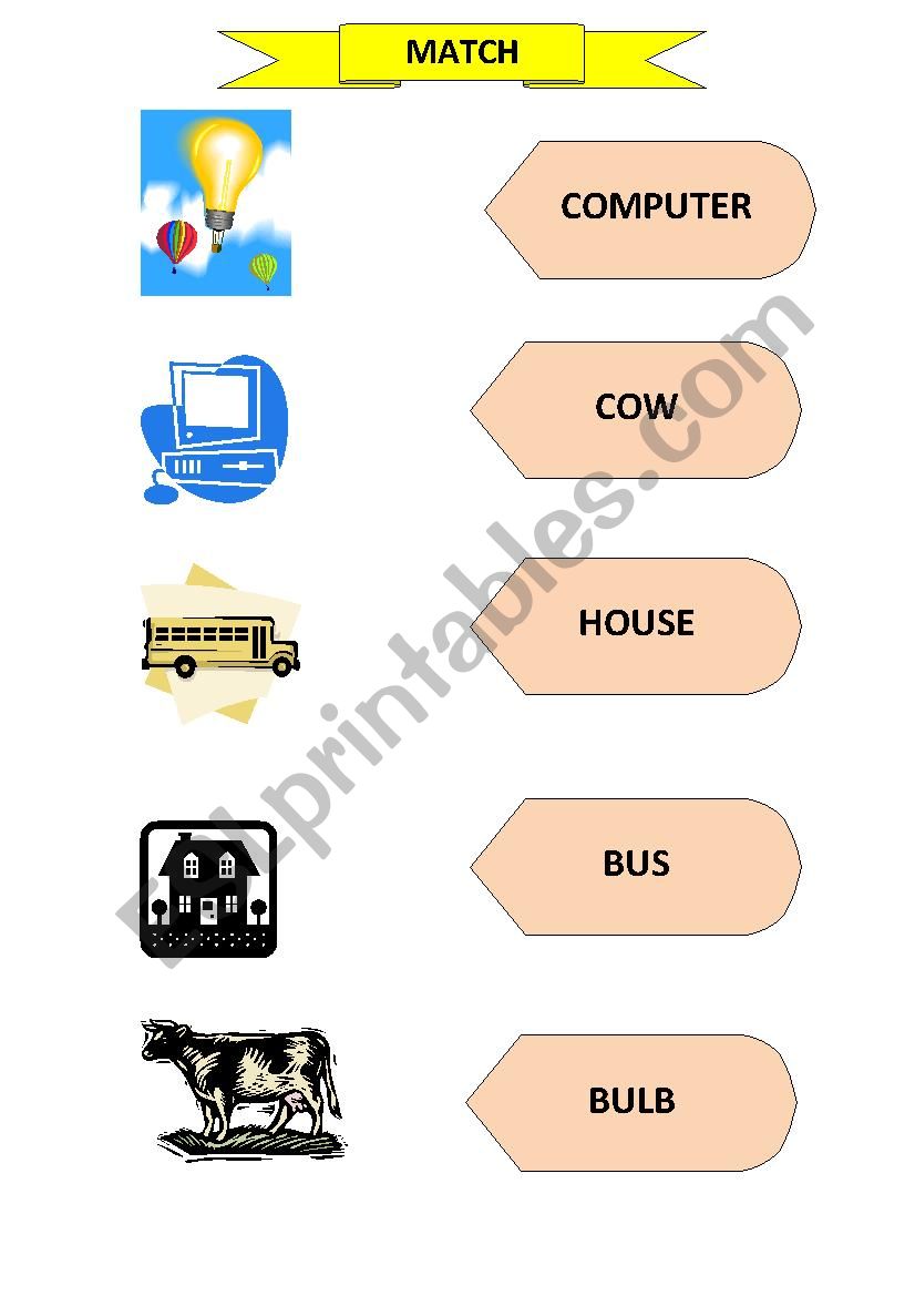 MATCHING worksheet