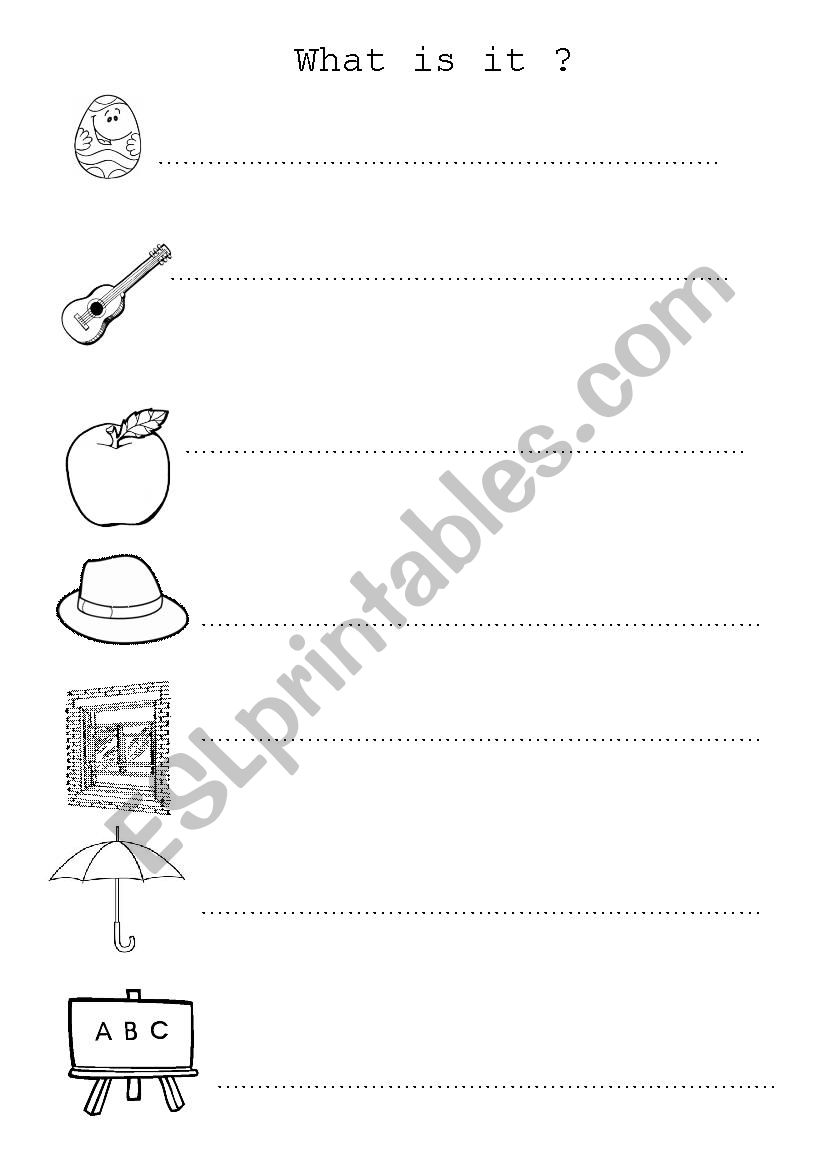 What is it? worksheet