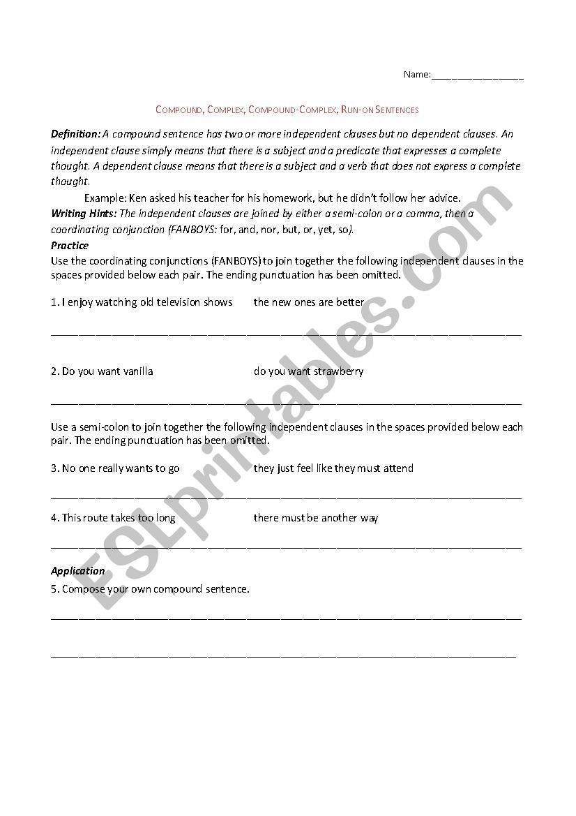 Clause Review Packet worksheet