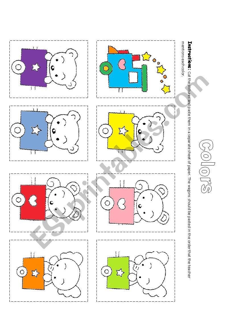 The Colors Train worksheet