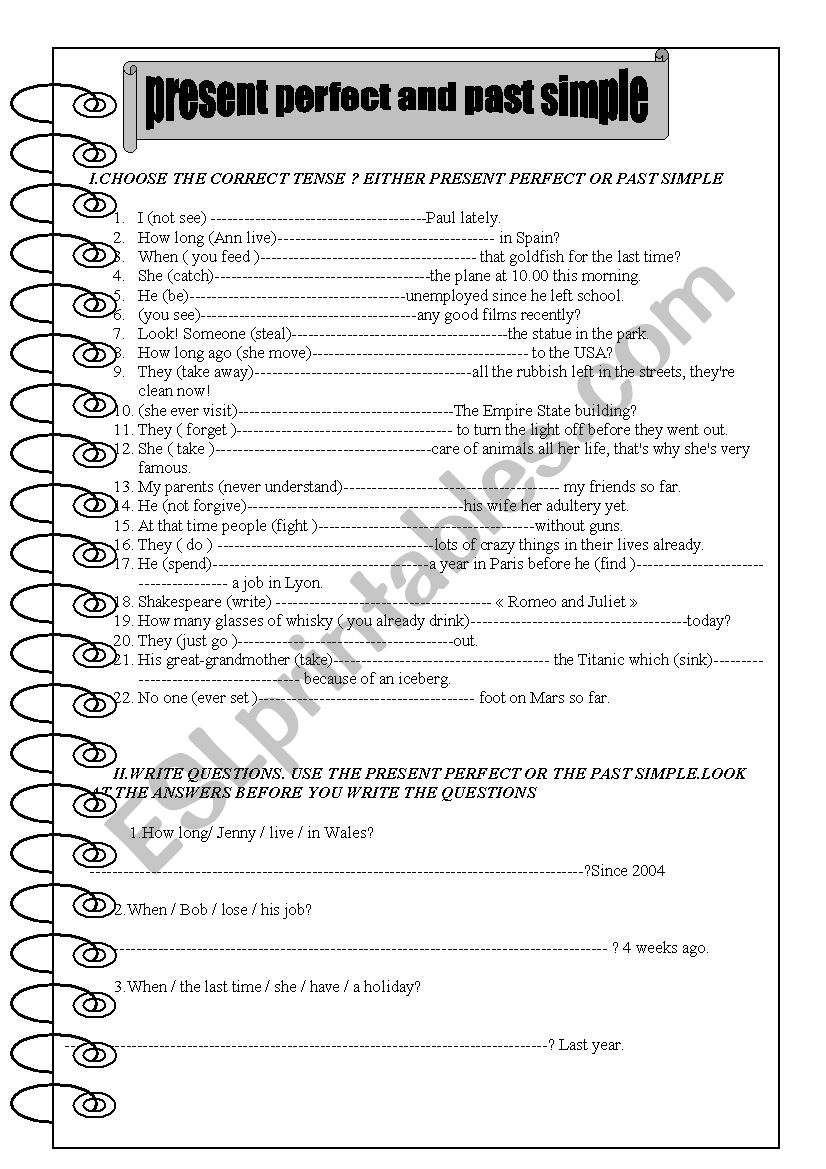 PRESENT PERFECT OR PAST SIMPLE 