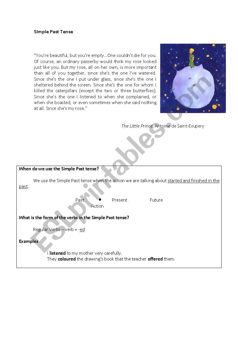 Past Simple Tense  worksheet