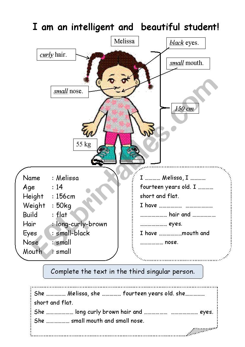 describing people worksheet