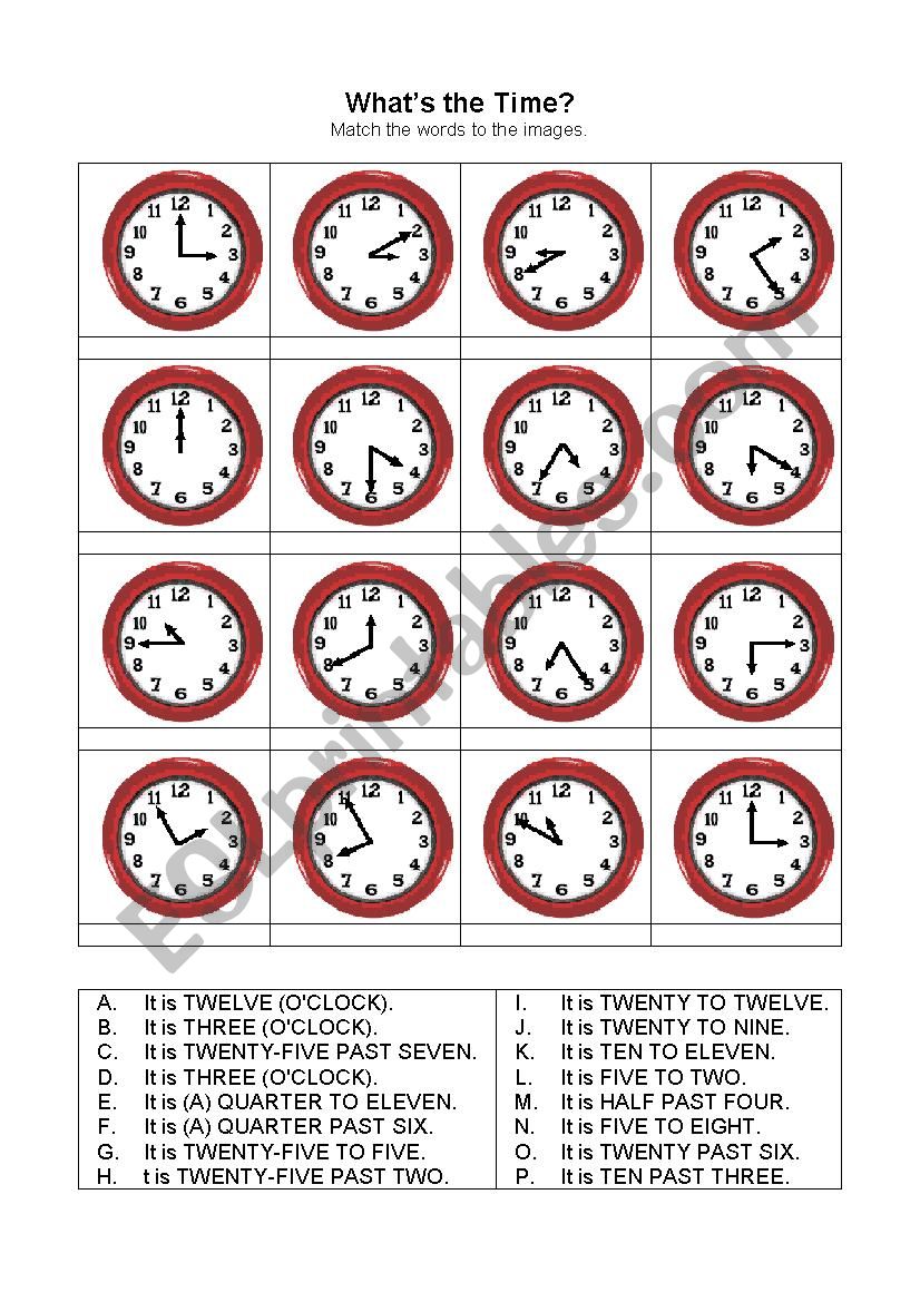 WhatÂ´s the Time? worksheet
