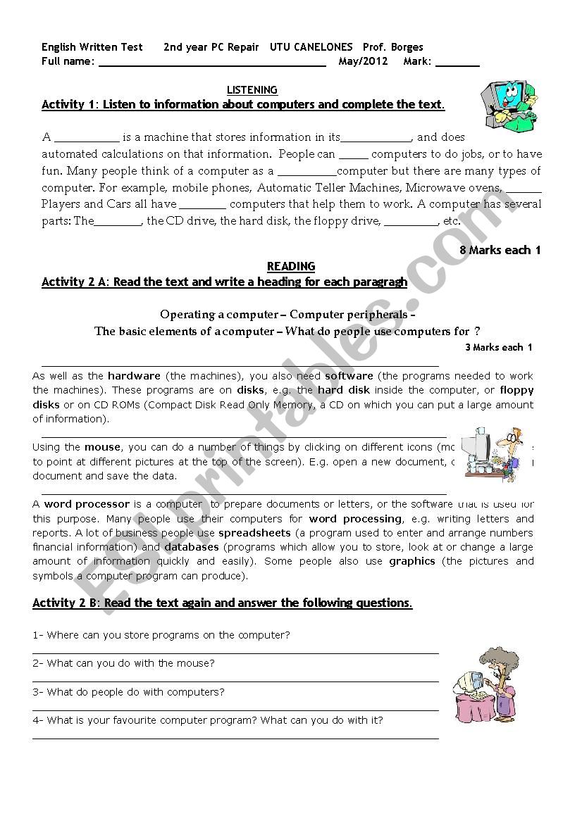 Information Technology  worksheet