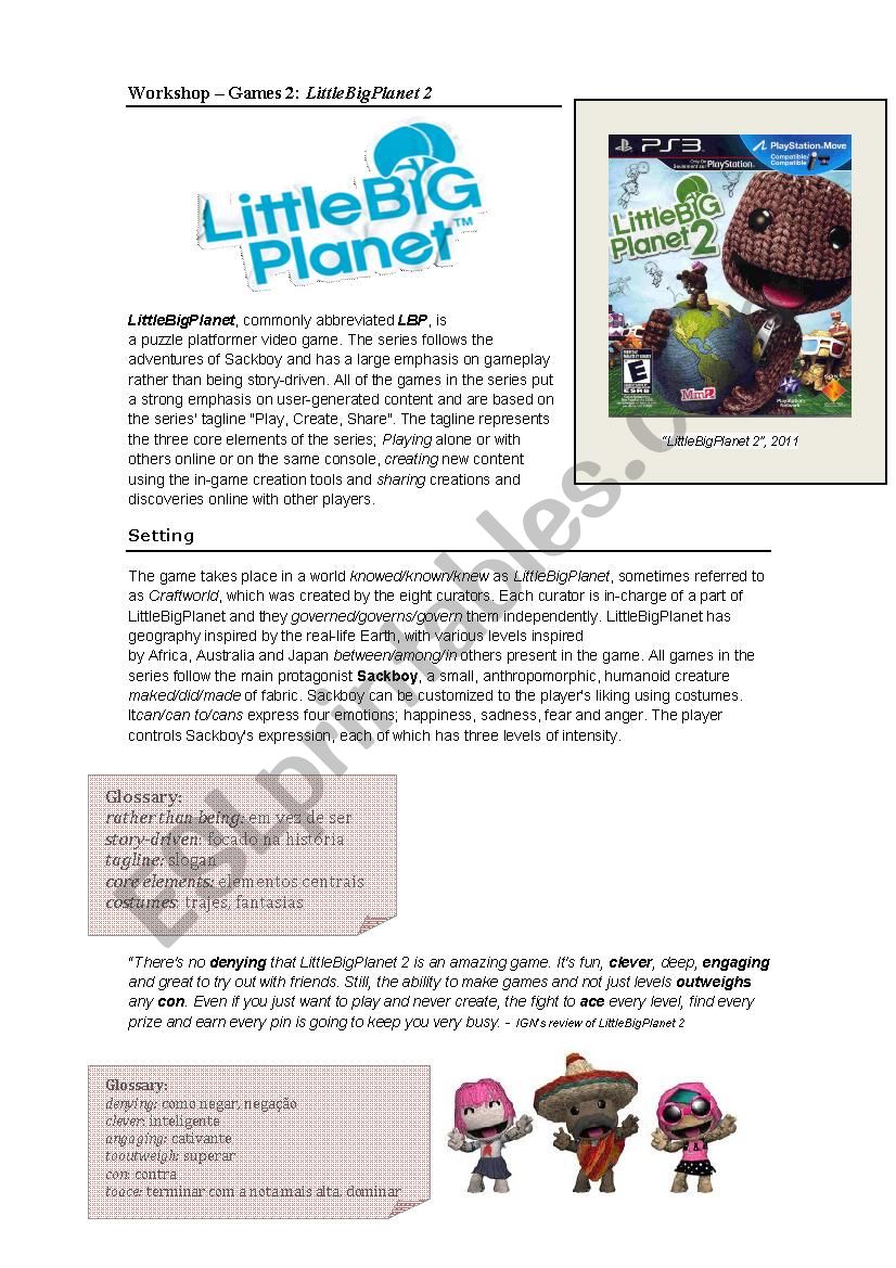 Workshop Games 2 - LittleBigPlanet 2