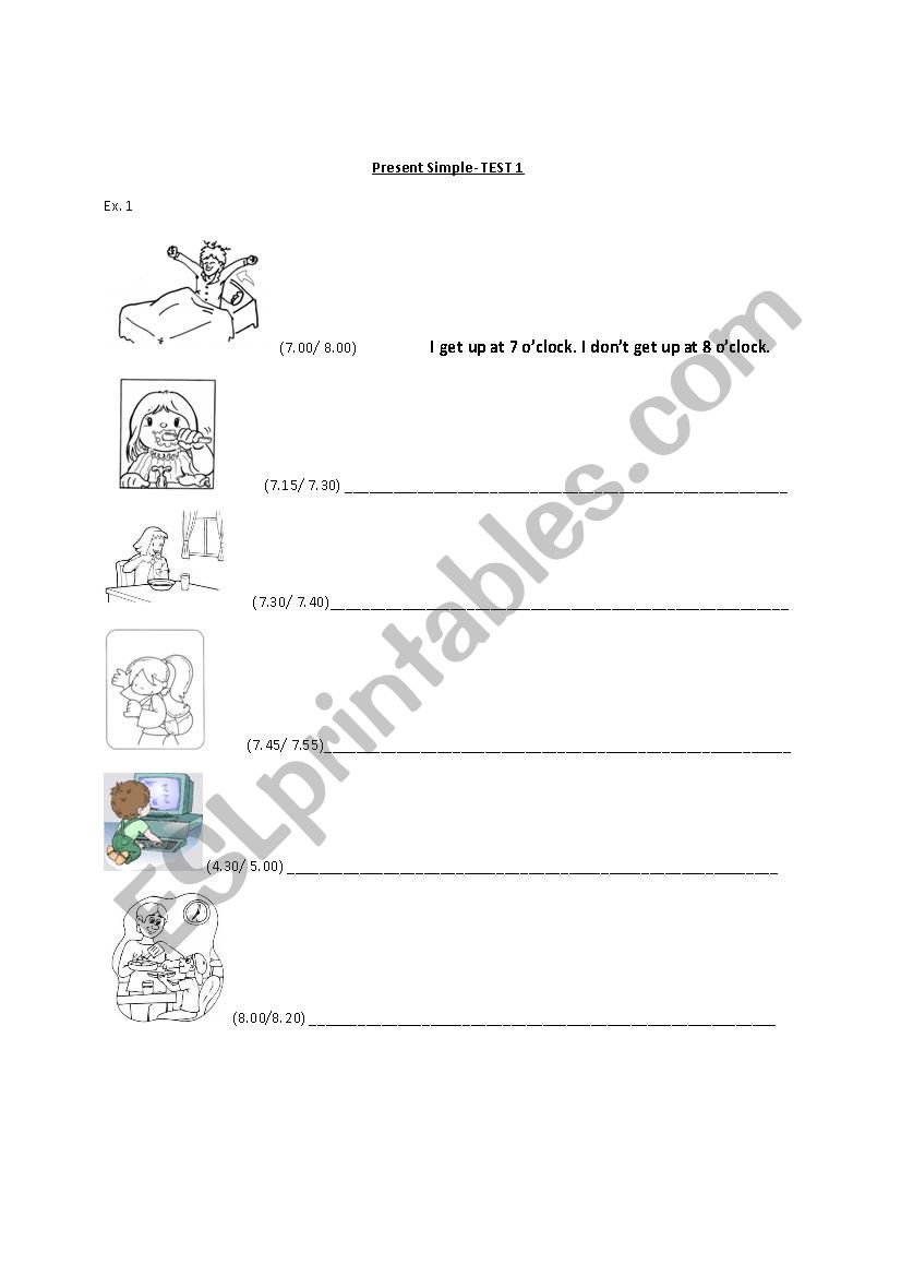 PRESENT SIMPLE worksheet