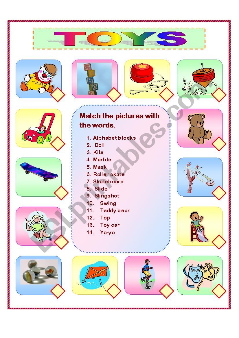 Games and Toys worksheet