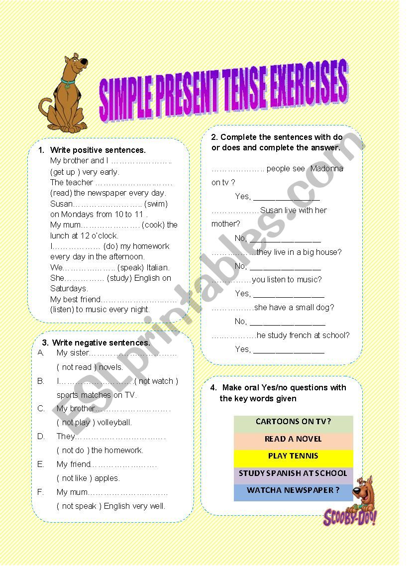 Checking simple present! worksheet