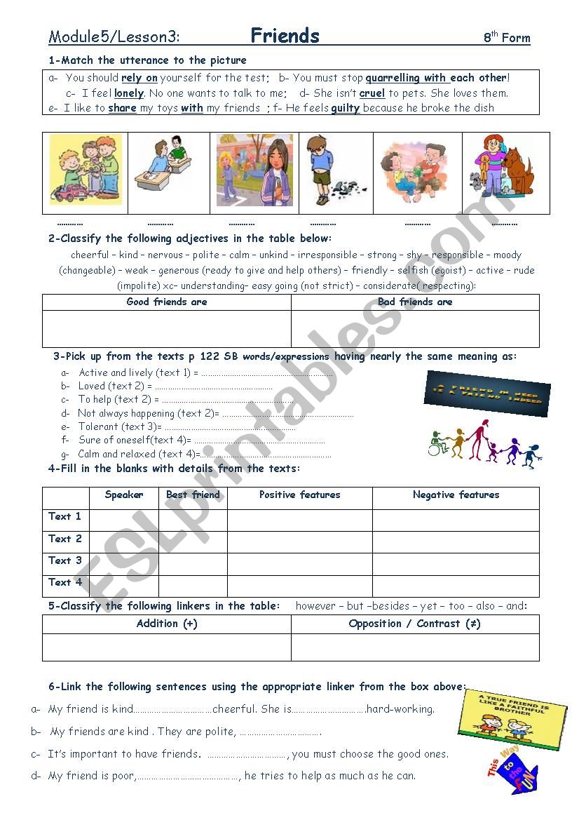 FRIENDS MODULE 5 LESSON 2 8TH FORM