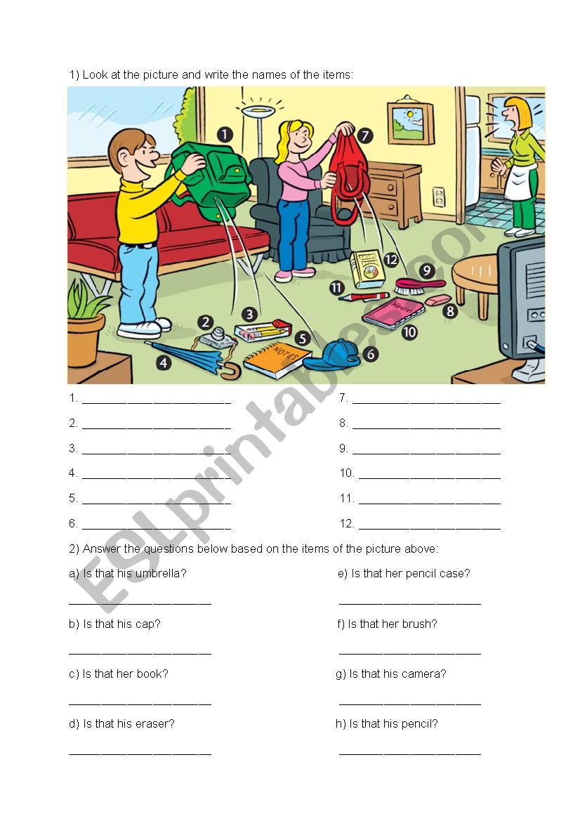 Demonstrative Pronouns worksheet