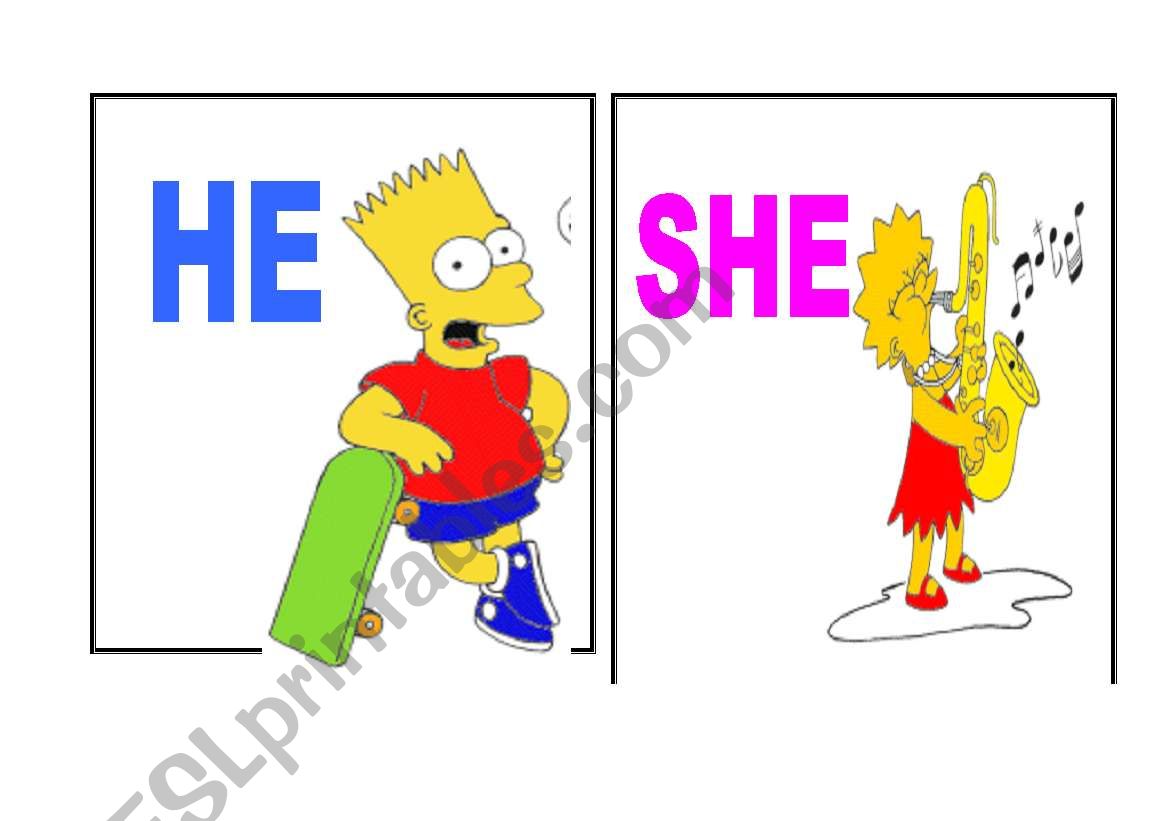 simpson he she worksheet