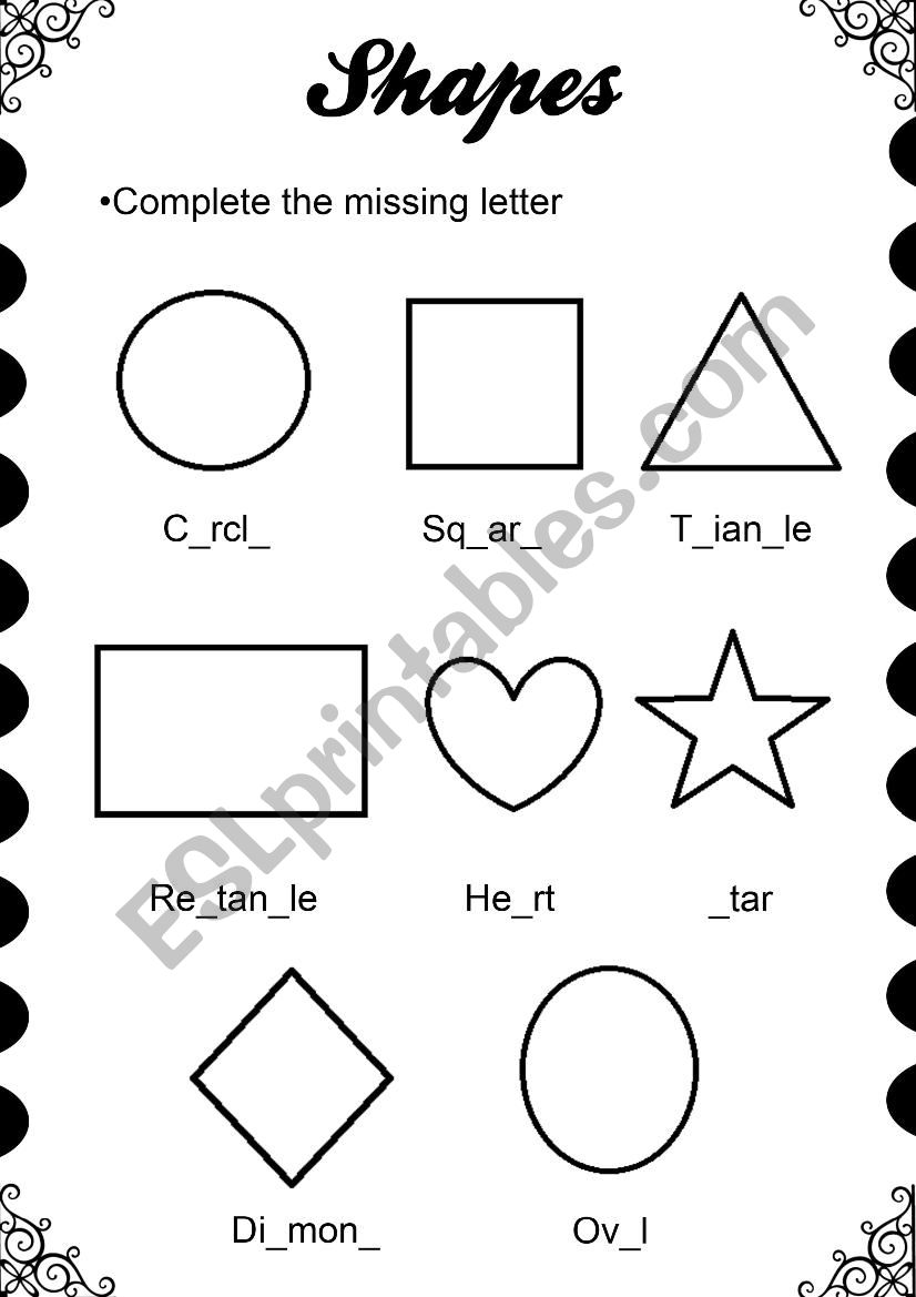 Shapes worksheet