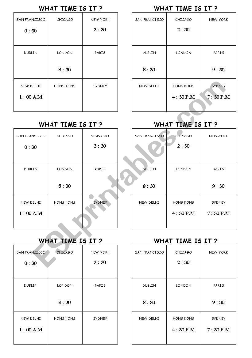 time worksheet