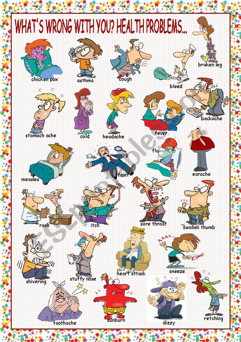 What´s Wrong with You? (Health Problems) Picture Dictionary#1