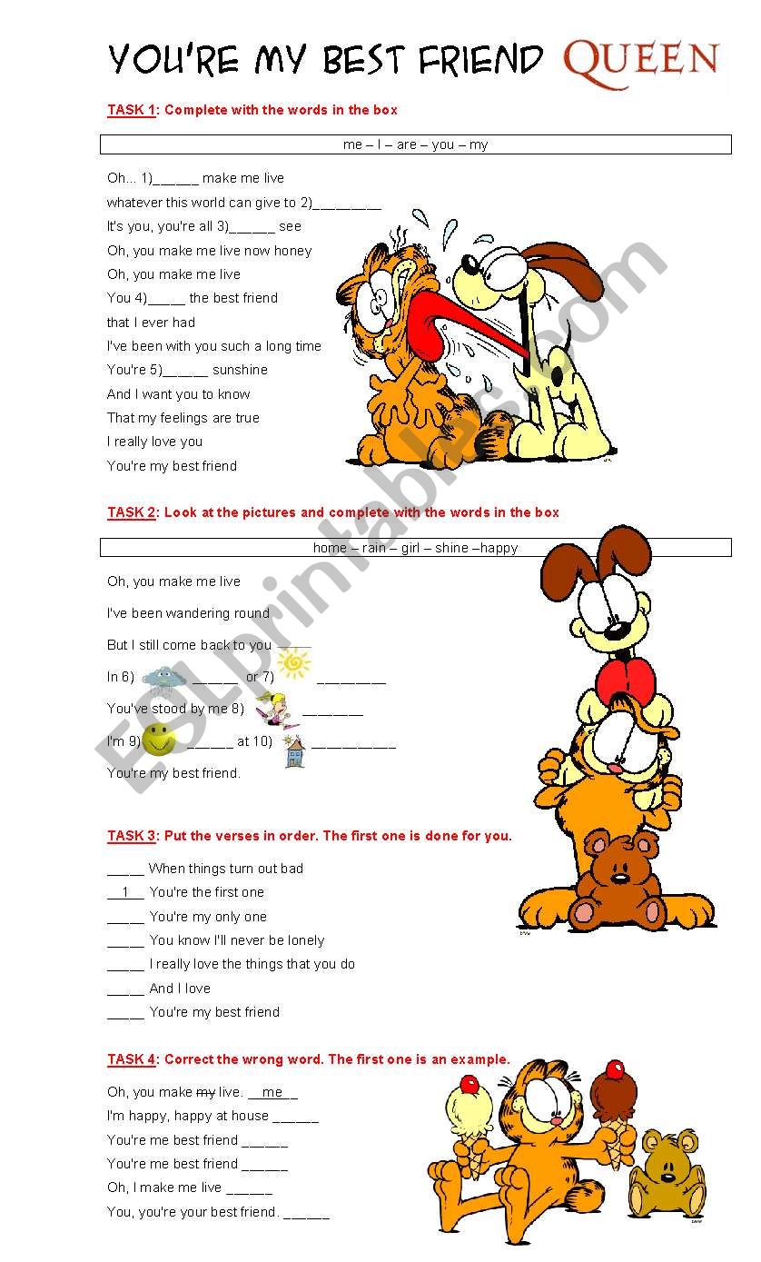 Song: YouÂ´re my best friend - Queen