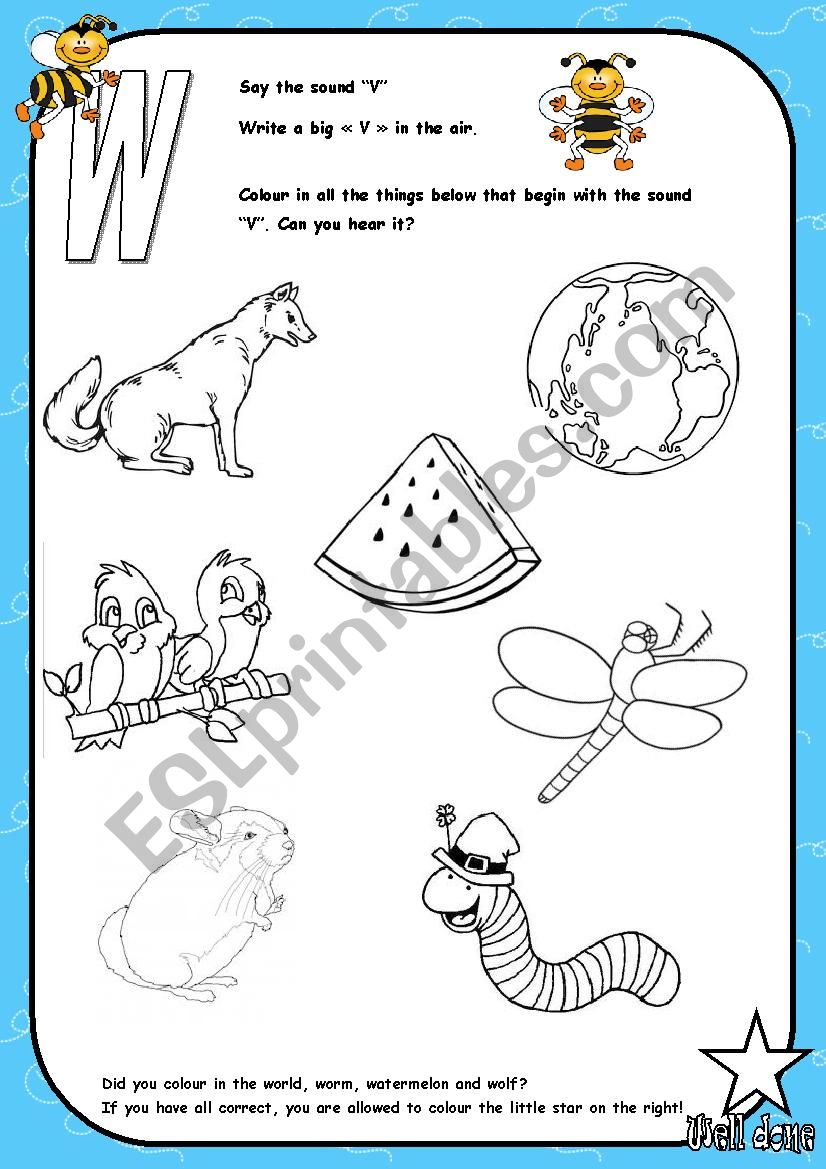 Alphabet  Letter W  Activity  ESL worksheet by SaraMariam